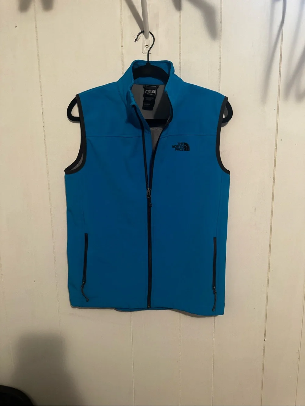 The North Face Blue Softshell Vest with Black Trim